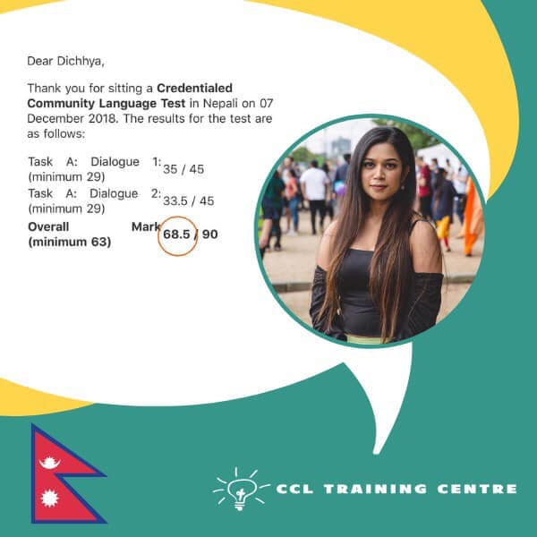 NAATI CCL Training Centre Nepali Result